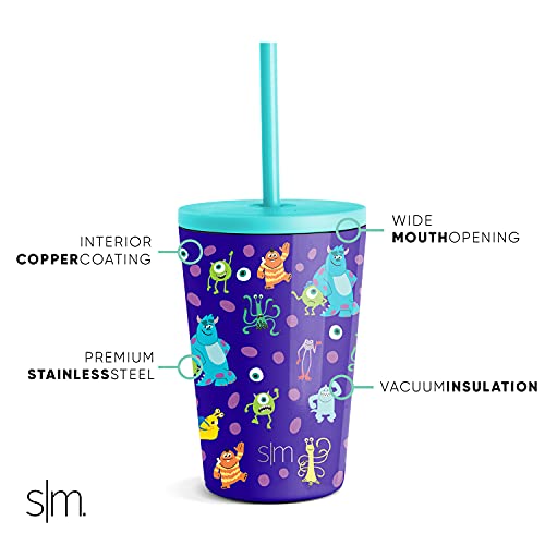 Simple Modern Disney Monsters Inc Toddler Cup With Lid And Straw | Reusable Insulated Stainless Steel Kids Tumbler | Classic Collection | 12Oz, Monsters Inc #TOP1