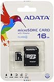 ADATA 16GB microSDHC Class 4 Memory Card with Adaptor (AUSDH16GCL4-RA1)