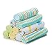 Spasilk 10 pack Soft Terry Washcloth- Yellow Stripes