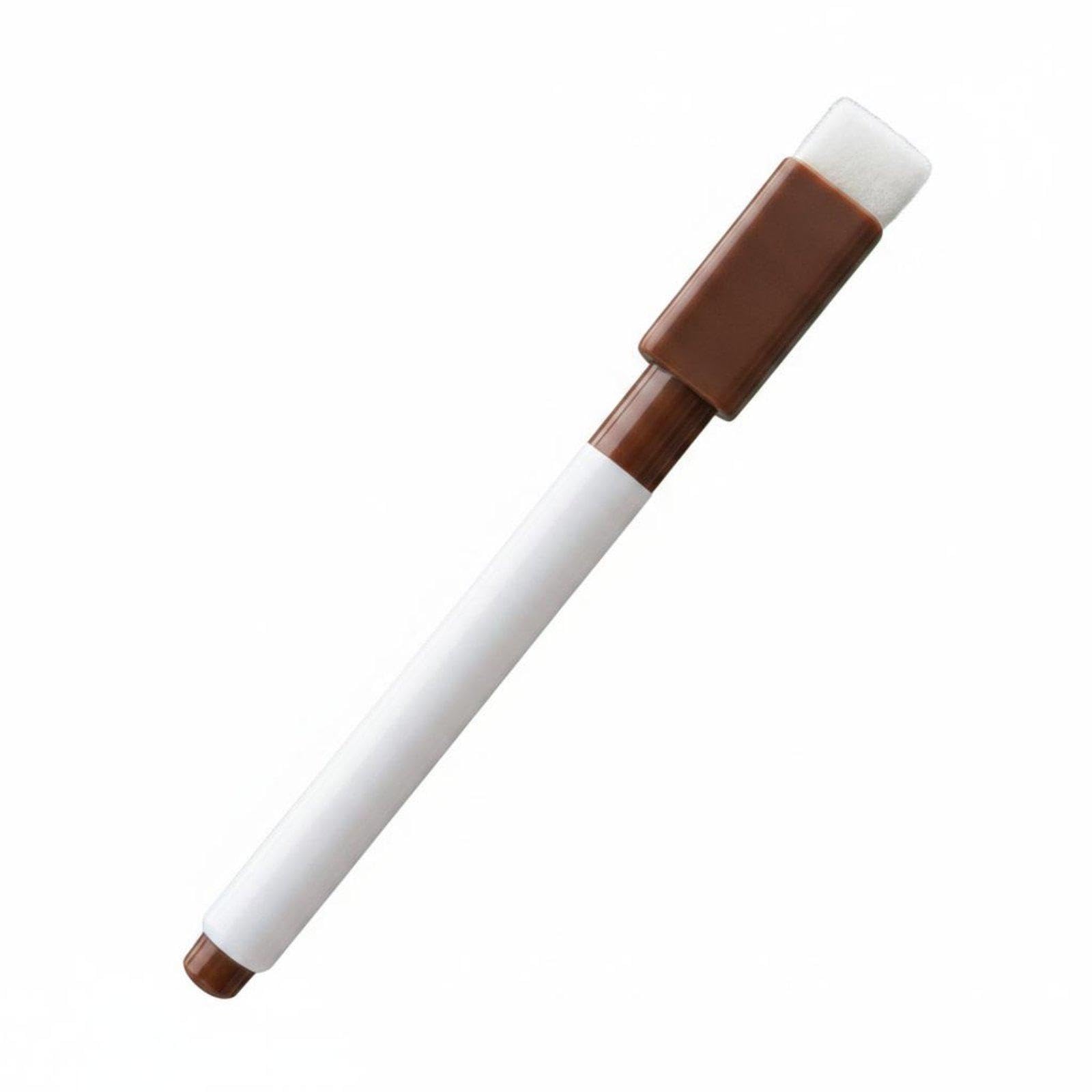 Whiteboard Marker with Eraser Erasable Water Based for Sketch Board, School Brown W Magnetic Brush-image-9