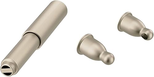 Moen Soporte para papel higiénico Mason de níquel satinado, YB8099SN + postes de montaje Moen Mason, YB8000SN