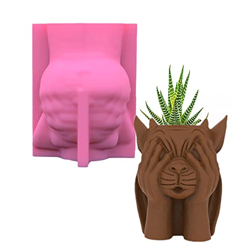 Molde para macetas de cemento y silicio DIY moldes de jarrón de hormigón hecho a mano para decoración del hogar, herramienta para bolígrafo de resina epoxi molde de silicona (G118)