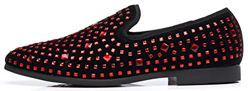 Men's Glitter Loafers Slip on Leather Wedding Party Dress Penny Smoking Sparkly Shoes2