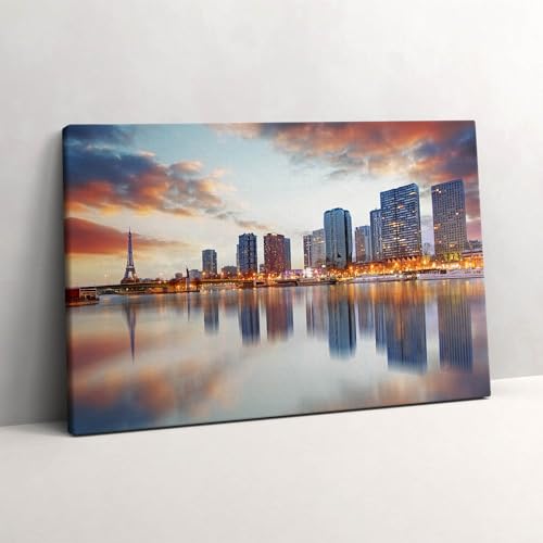 Panorama de Paris Tour Eiffel : Image sur Toile Idéale pour Salon et Bureau Moderne