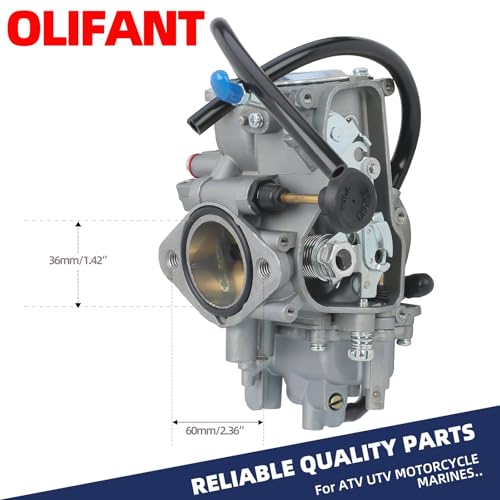 Carburetor For Yamaha Warrior 350 YFM350X 1987-2004/Big Bear 350 YFM350FW 1987-1996/YFM350 1996-1998/Moto-4 350 YFM350 1987-1995/Kodiak 400 YFM400 4WD 1996-1998/Wolverine 350 YFM350 YFM35F 1995 - Thumbnail 3