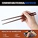 HuaLan Japanese Natural Wood Chopstick Set Reusable Classic Style Chopsticks authentic chopsticks 5 Pairs Gift Set, Lightweight Chop Sticks Hexagon