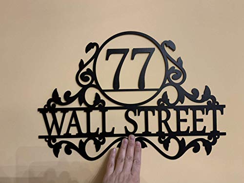 Personalized Outdoor Address Sign, Custom Metal Wall Art, House Number, Street Address Plaque, Outdoor, Wall Hanger, Front Door, Gift For Family, Housewarming, Black, White, Red, Gold, Silver, Copper #TOP3