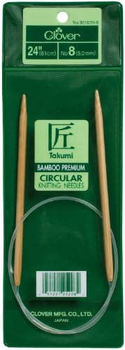 Clover 3016/24-06 Takumi Bamboo Circular 24-Inch Knitting Needles, Size 6