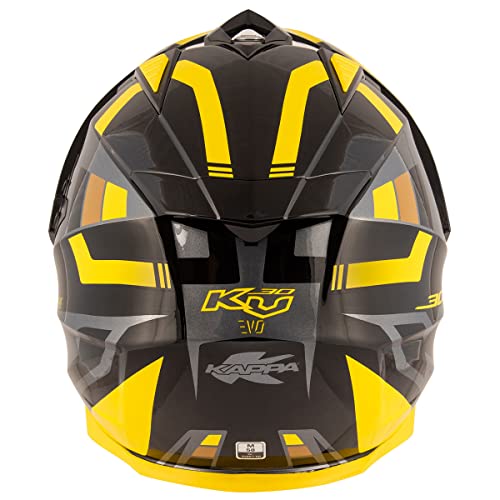 Casque de moto Kappa KV 30 EVO GRAYER Endurohelm glanz schwarz titan gelb - vue 6