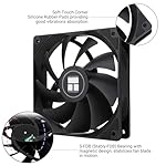 Thermalright TL-C12C X5 CPU Air Fan, 120mm Case Cooler with 1550RPM Speed PC Cooling, in The Unlit Version,5-Fan Packs(120mm,Black) - Image 4