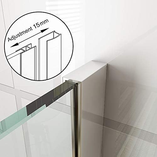 ELEGANT 760mm Walk in Shower Enclosure 6mm Tempered Safety Glass Wetroom Shower Screen Panel