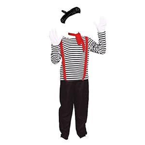 Partilandia Disfraz Mimo Azul Niños y Adultos | Disfraces Carnaval Profesiones Halloween Fiestas Actuaciones Obras Teatro