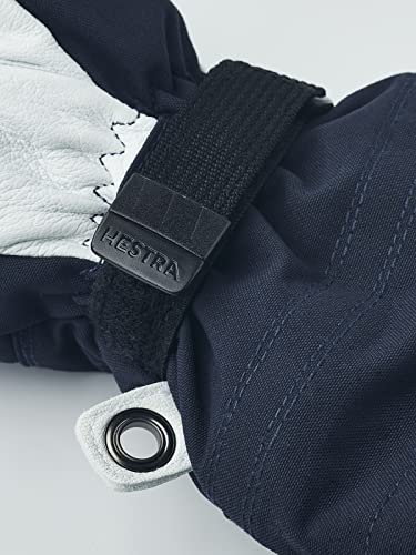 Hestra Army Leather Heli Ski Junior - Classic Snow Mitten For Winter, Skiing, Playing In The Snow For Kids And Youth - Navy - 6 #TOP4