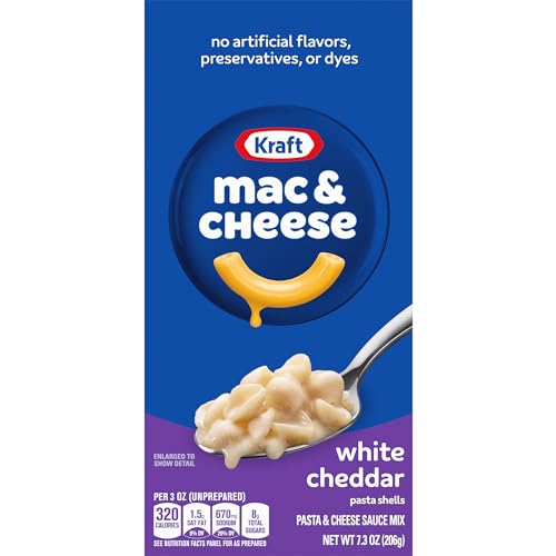 Kraft White Cheddar Macaroni & Cheese Dinner with Pasta Shells