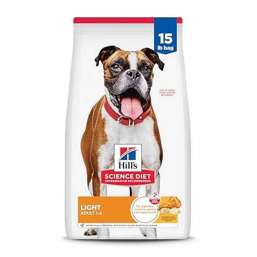 Hill's Science Diet Adult 1-6 Light Dry Dog Food, Chicken Meal & Barley, 15 lb. Bag