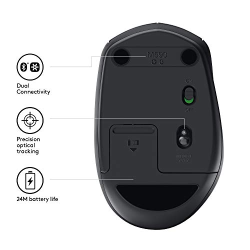 Logitech M590 Multi-Device kabellose Maus mit Silent-Funktion
