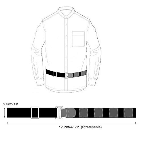Image of Men's Maximum Stretch Tucker, Shirt with Lock Belt Strap (Medium, Black)
