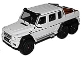  Welly Mercedes-Benz G-Klasse G63 AMG 6x6 Weiss 1/24 Modell Auto mit individiuellem Wunschkennzeichen