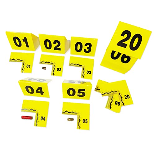Evidence Markers Crime Scene Markers Tents Number ID Tents 1-20 (40pcs) - Party Decoration (2 in 1 Cut Out Type)