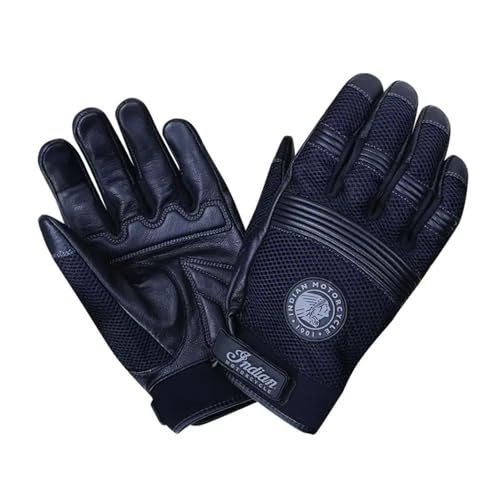 Indian Motorcycle Women's Mesh 2 Warm Weather Riding Gloves, Black  - Detailed View