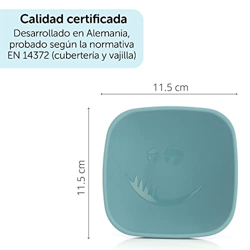Miniatura 8 de Miamia Cuenco Silicona - 2 Ud. Babybowl - Bol Bebe Ventosa - Cuenco Antivuelco Bebe - Pack Vajilla Bebé - Petrol, Gris