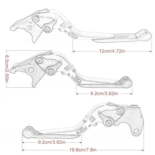 Leviers d'embrayage de frein extensibles pliants CNC pour moto CB650R - 3
