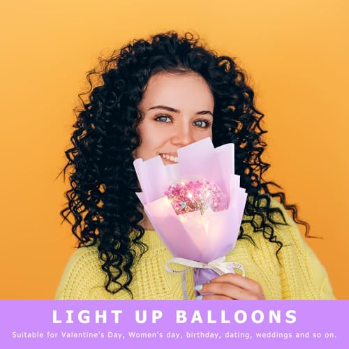 Ramo de flores secas con luces LED para decoración romántica miniatura 5