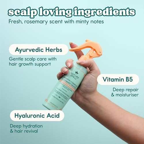 Nature Spell Rosemary Water Leave-in Conditioner, Promotes Hair Growth, Heat Protection for Hair, Detangling, Smoothes & Adds Shine, Vegan, 150ml - Image 5