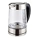 Produktbild LIGHTOP Wasserkocher Glas Kalkfilter Automatisches Ausschalten mit Temperatureinstellung elektrischer Wasserkocher aus Glas Edelstahl Teekocher Warmhaltefunktion 1,8L, 1500W, BPA Frei, LED