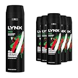 Lynx Africa Aerosol Body Spray Deodorant for Men 6 Pack, 48-Hour Odour Protection Warm Scent of Mandarin and Sandalwood, Men's Deodorant Spray with Zinc Technology, 200ml Each