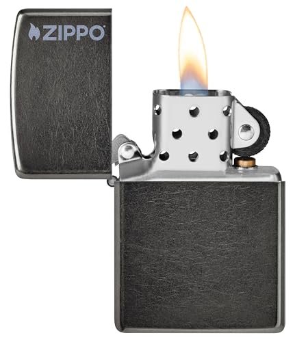 Image of Zippo Classic Grey Matte Windproof Lighter with Zippo Logo, Refillable, (BIS Certifed)