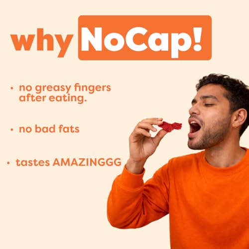 Image of NoCap Zero Guilt Healthy Beetroot Chips | No Palm Oil, No Transfat & Cholesterol | Mad Tasty |Cream & Onion Flavour| Made with 50% Real Beetroot | 3 Packs (150g Each)