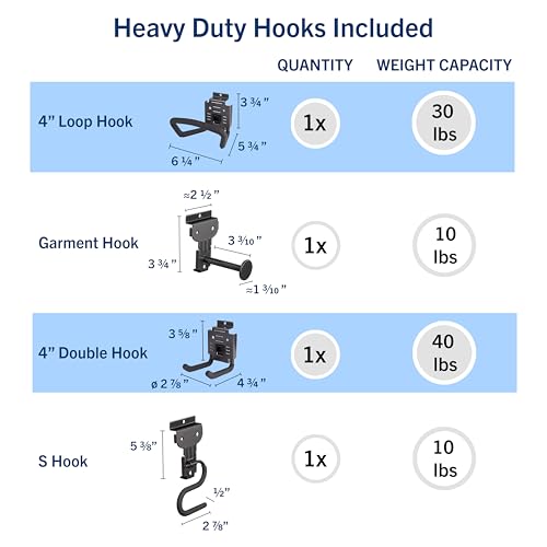 HandiSolutions Slatwall Hooks, Black, 8 Pack Heavy Duty Garage Slatwall Hooks Accessories for Organizing Storage and Display for HandiWALL and Slatwalls by HandiSolutions - Image 5