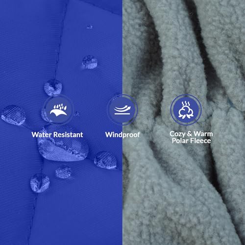 Hundepullover für Kleine Hunde, Hundejacke Wasserdicht Warmer Hundemantel Kleine Hunde Thermomantel Fleece Hunde Warme Winterjacke Rollkragen Winddicht Hunde Bekleidung für Winter Herbst(Blau, S)
