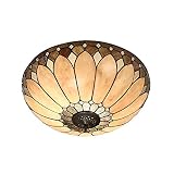▲ Color romántico y hermoso; Estilo de diseño atractivo, moderno y elegante. Con la base antigua de la lámpara Tiffany, aumentará el encanto infinito de la decoración de su hogar. Las lámparas de vidrio Tiffany se consideran parte del movimiento Art Nouveau, no solo son muebles para el hogar, sino que también se pueden guardar como objetos de colección.