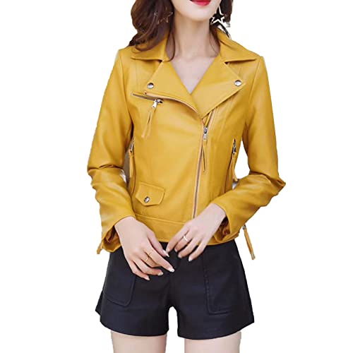 Veste en cuir fermeture éclair latérale manteau coupe étroite