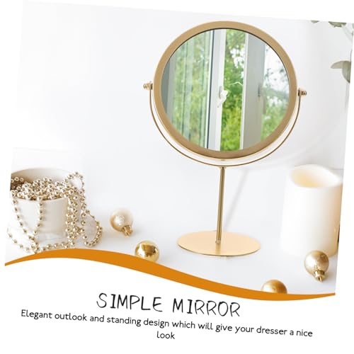 Espejo de Maquillaje Decorativo Redondo Dorado miniatura 7