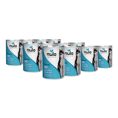 Nulo Grain-Free Turkey, Salmon, & Chickpeas Recipe Adult Wet Canned Dog Food, 13 Ounce, 12 Cans