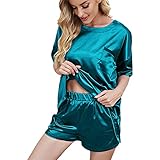 Damen-Pyjama-Set aus weichem Polyestergewebe mit hoher Qualität, bequem und atmungsaktiv, auch hautschonend