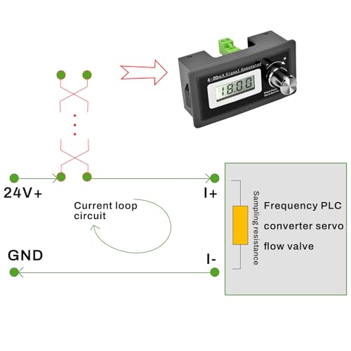 DEWIN Signalgenerator, Zwei-Draht 4-20mA Stromschleifen Signalgenerator Stromschleifen-Signalgenerator Hochgenauer LCD-Wandler