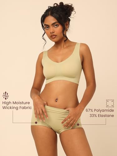 Image of Krvvy Airsoft Boyshorts | Women's High Coverage Mid-Rise Underwear with Four-Way Stretch | All Day Breathability | Lightweight & Seamless