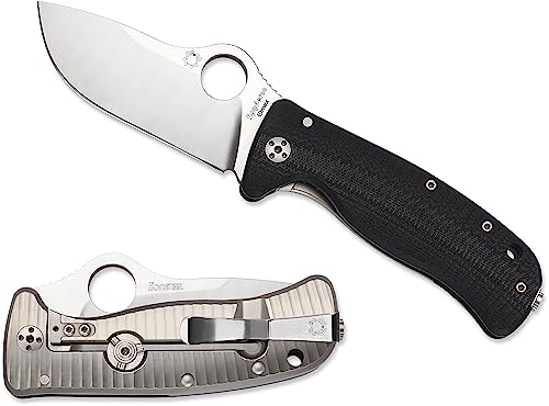 Spyderco C181GTIP Lil Lion Spy G-10/Titanium Plain Edge Black G-10/Titanium Handle Knife