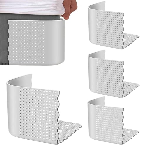 Soporte De Hoja De Cama - Ciertos De Hoja | Empaque con 4 Clips Ajustables para Sábanas | Clips De Cama De Silicona | Fortificaciones De Hoja De Cama Sin Lipación para Que Las Hojas Puedan Deslizarse