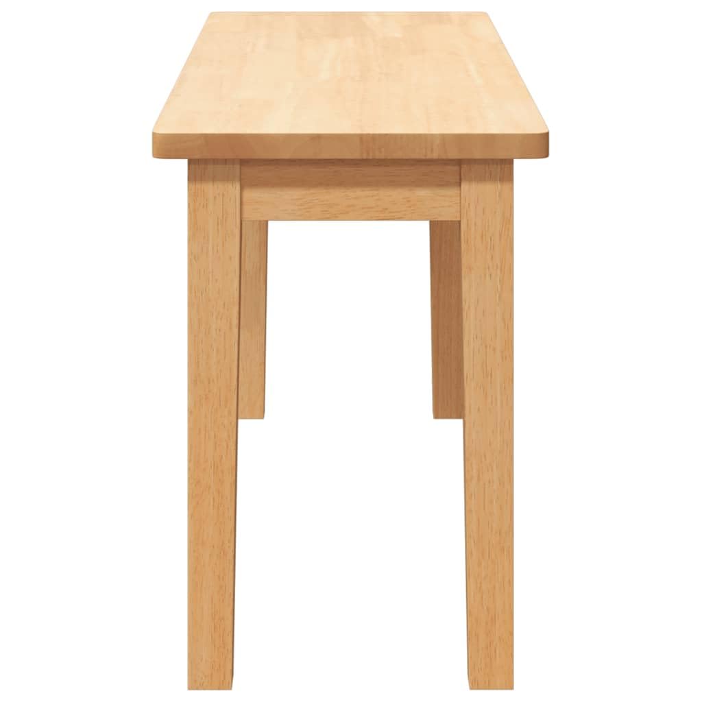 Ławka 90 cm, lite drewno gumowe z tapicerką, ławka do siedzenia do jadalni, kuchni, korytarza, salonu, w stylu wiejskim, nowoczesna, wytrzymała ławka drewniana z wygodnym siedziskiem i