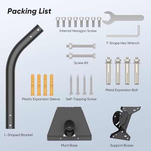 Starlink Mount for Standard 4 4X Gen 3, Metal Starlink Wall Mounting Kit - image 8