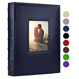 Vienrose Photo Album 4x6 300 Photos with Memo Area Leather Cover Large Capacity Pictures Book for Wedding Family Baby Vacation