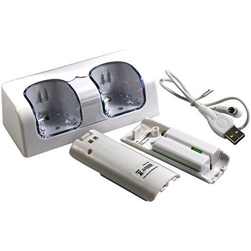Dual Wii Remote Charger Charging Station with 2