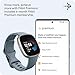 Fitbit Versa 4 Fitness Smartwatch with Daily Readiness, GPS, 24/7 Heart Rate, 40+ Exercise Modes, Fit Bit Smart Watch for Men and Women, Waterfall Blue/Platinum Bundle with Cleaning Cloth and Charger