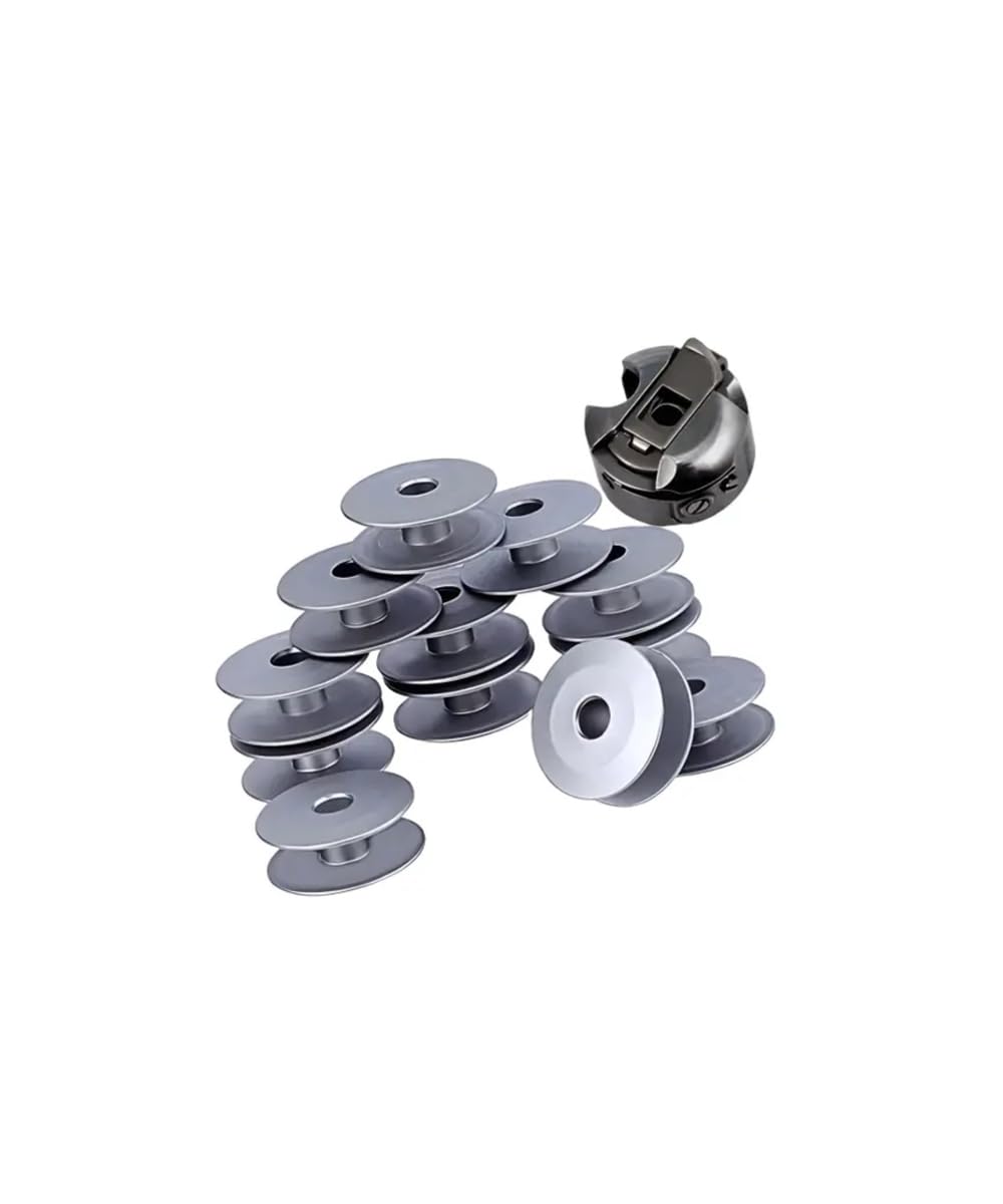 Bobbin Case with 12 Bobbins for Industrial Sewing Machines, Compatible with Jack Juki Zoje Brother, Steel Finish-image-11