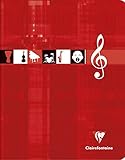 Dimensiones de 17 x 22 cm Clairefontaine 63797AMZC - Lote de 2 cuadernos música y canto grapados